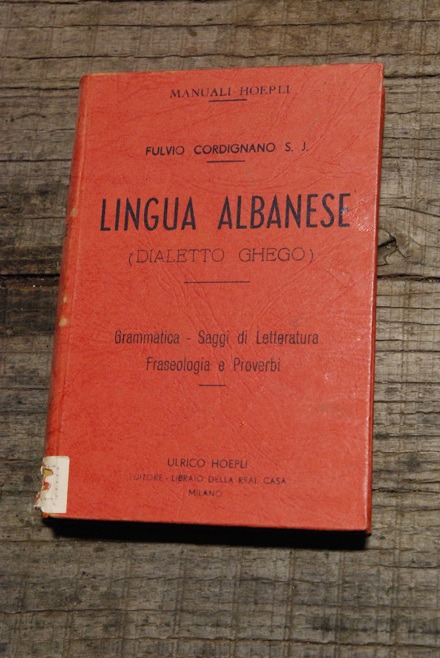 lingua albanese dialetto ghego NUOVISSIMO