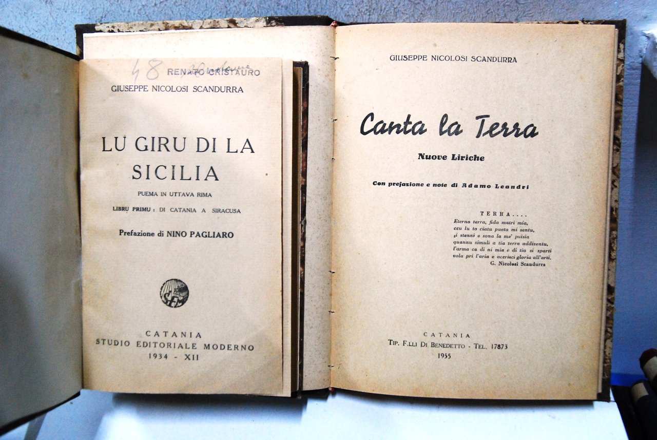 lu giru di la sicilia 1934 e canta la terra …