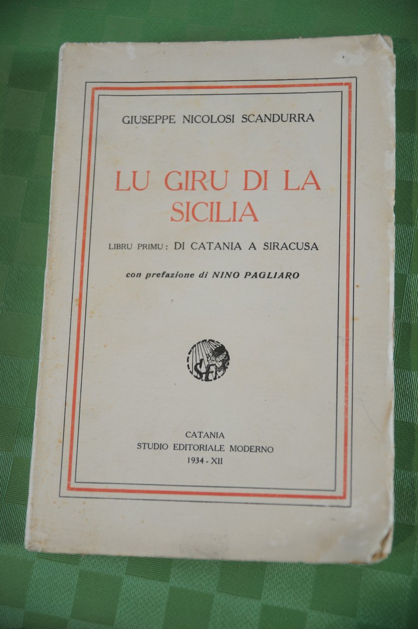lu giru di la sicilia autografato con dedica