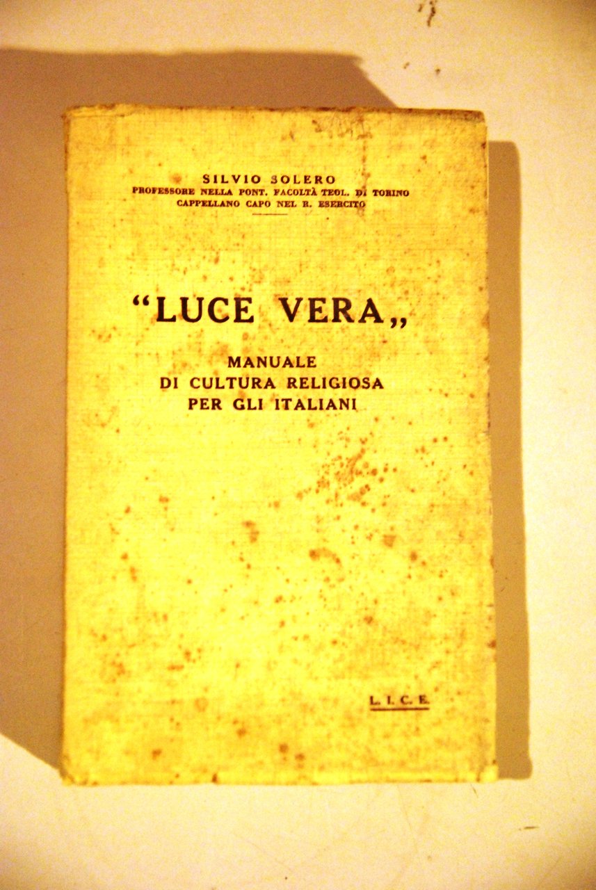 luce vera manuale di cultura religiosa per gli italiani