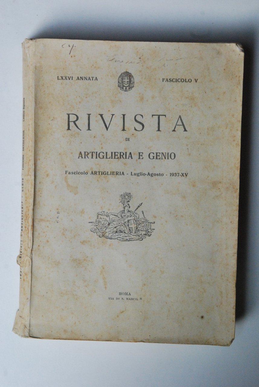 luglio agosto 1937 lvxxvi fascicolo V