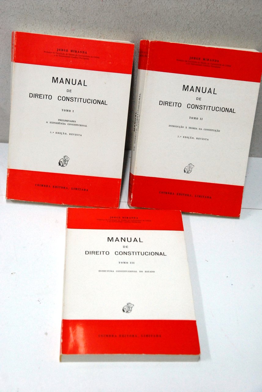 manual de direito constitucional 3 voll. NUOVI