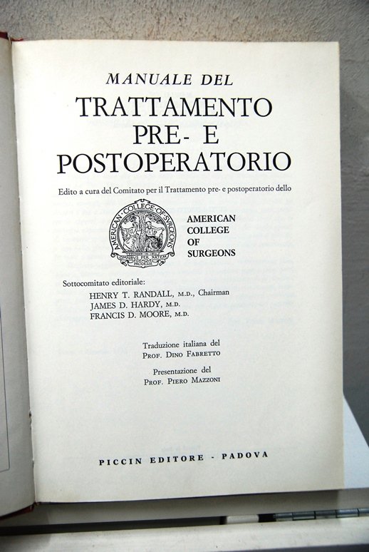 Manuale del Trattamento Pre e Post Operatorio