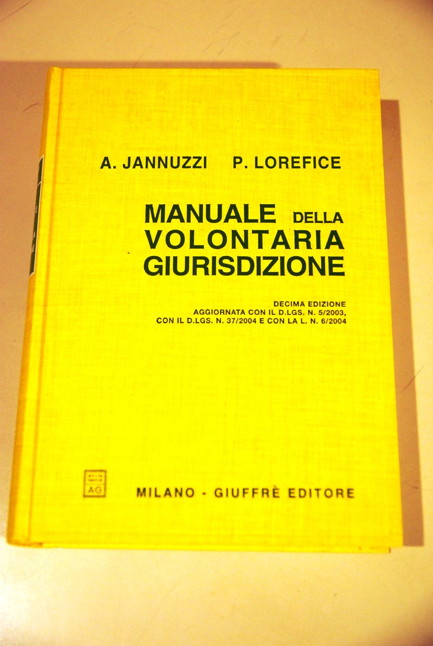 manuale della volontaria giurisdizione NUOVO | Immagine principale