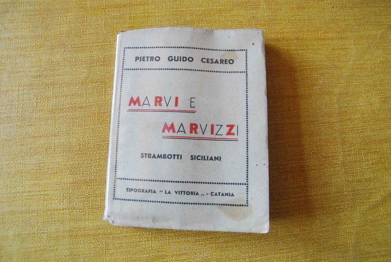 marvi e marvizzi strambotti siciliani autografato dall'autore con dedica