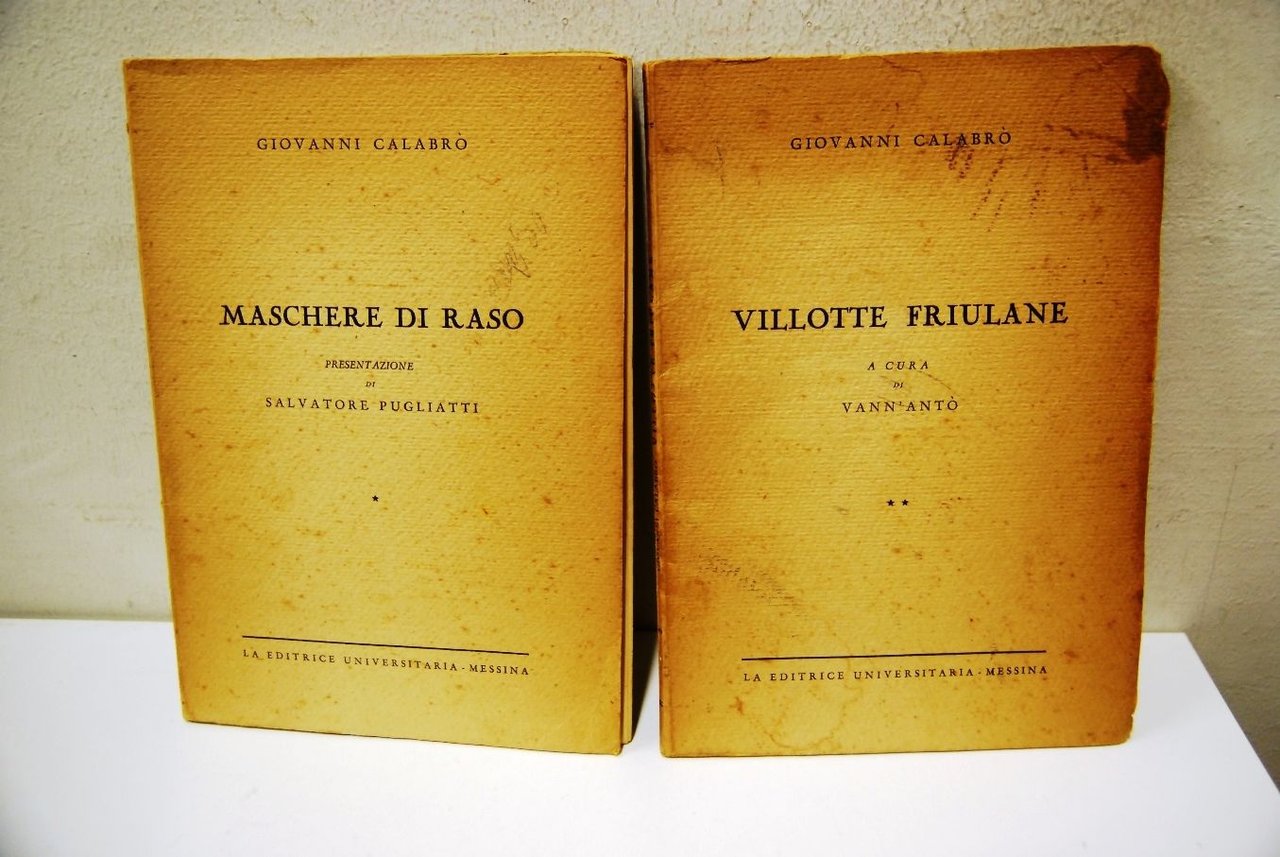 Maschere di Raso, Villotte Friulane (2 volumi separati) | Immagine principale