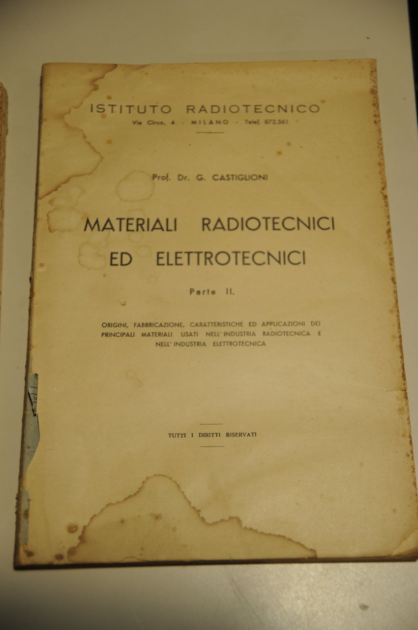 materiali radiotecnici ed elettrotecnici parte II