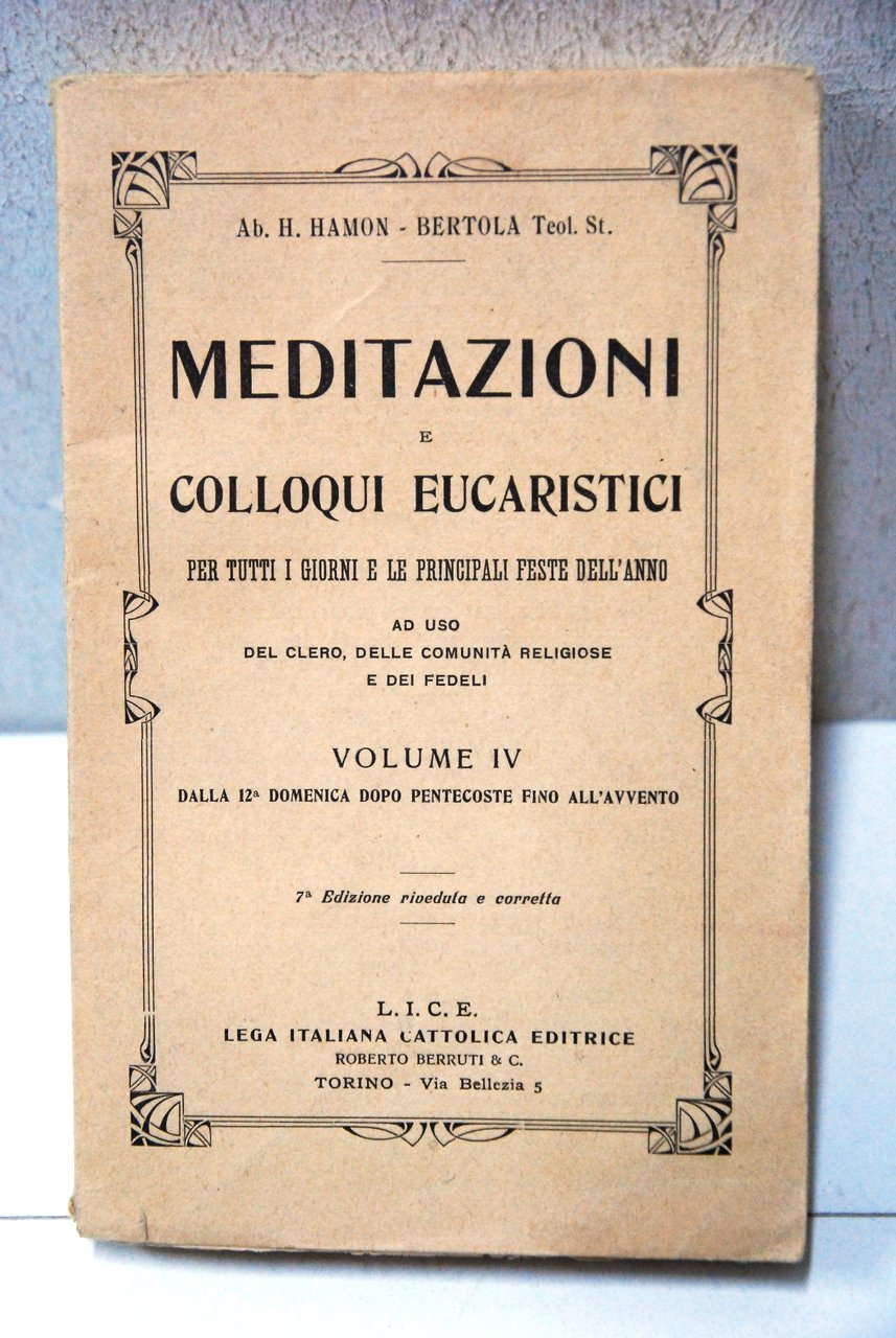meditazioni e colloqui eucaristici volume iv | Immagine principale