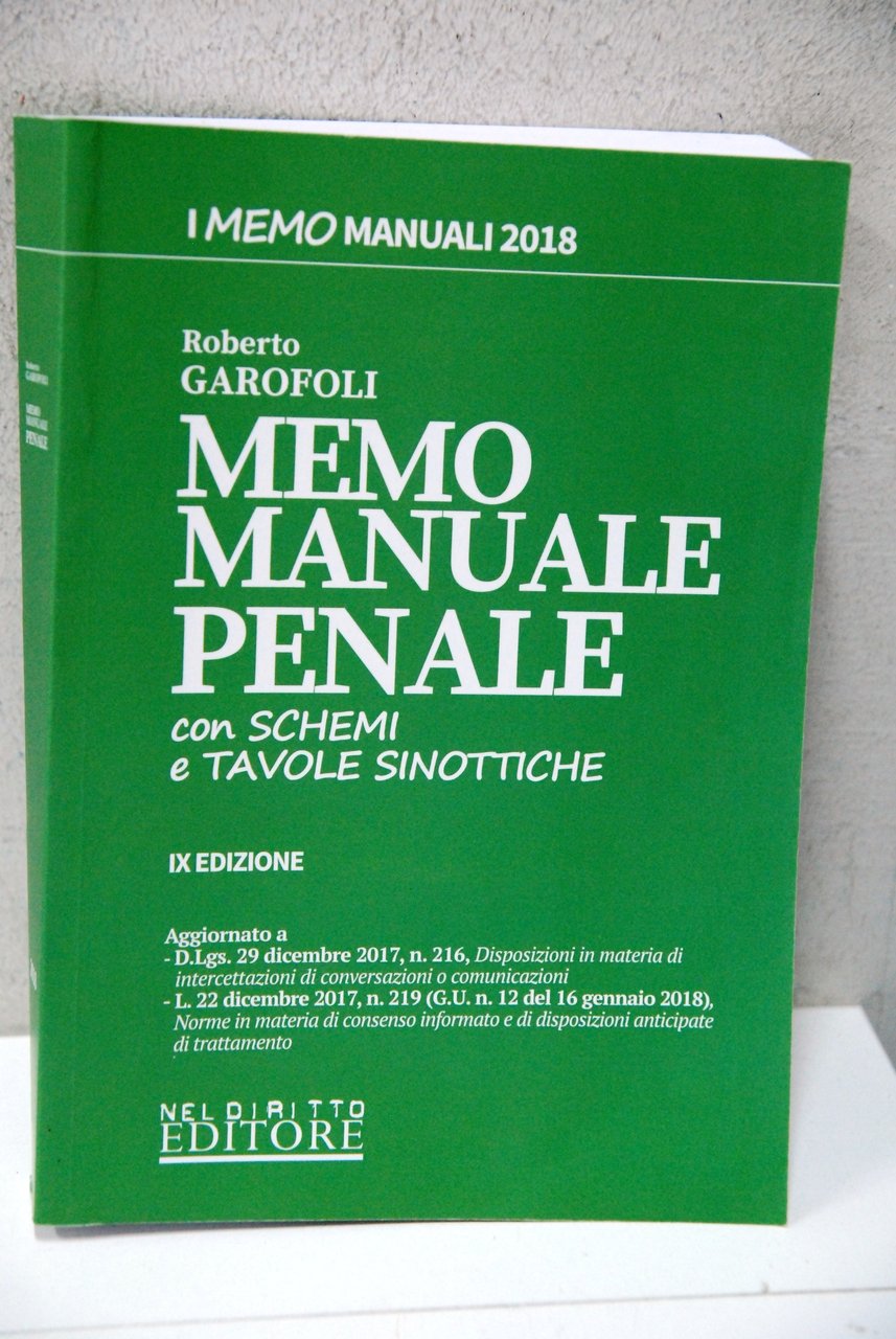MEMO MANUALE PENALE nuovo