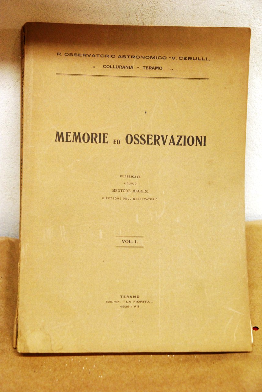 memorie ed osservazioni