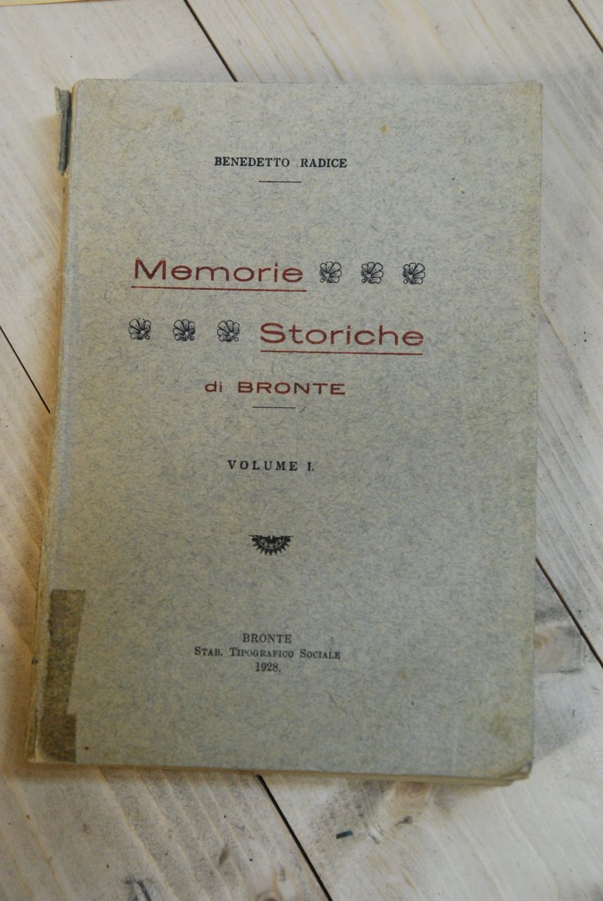 memorie storiche di bronte 1 vol.