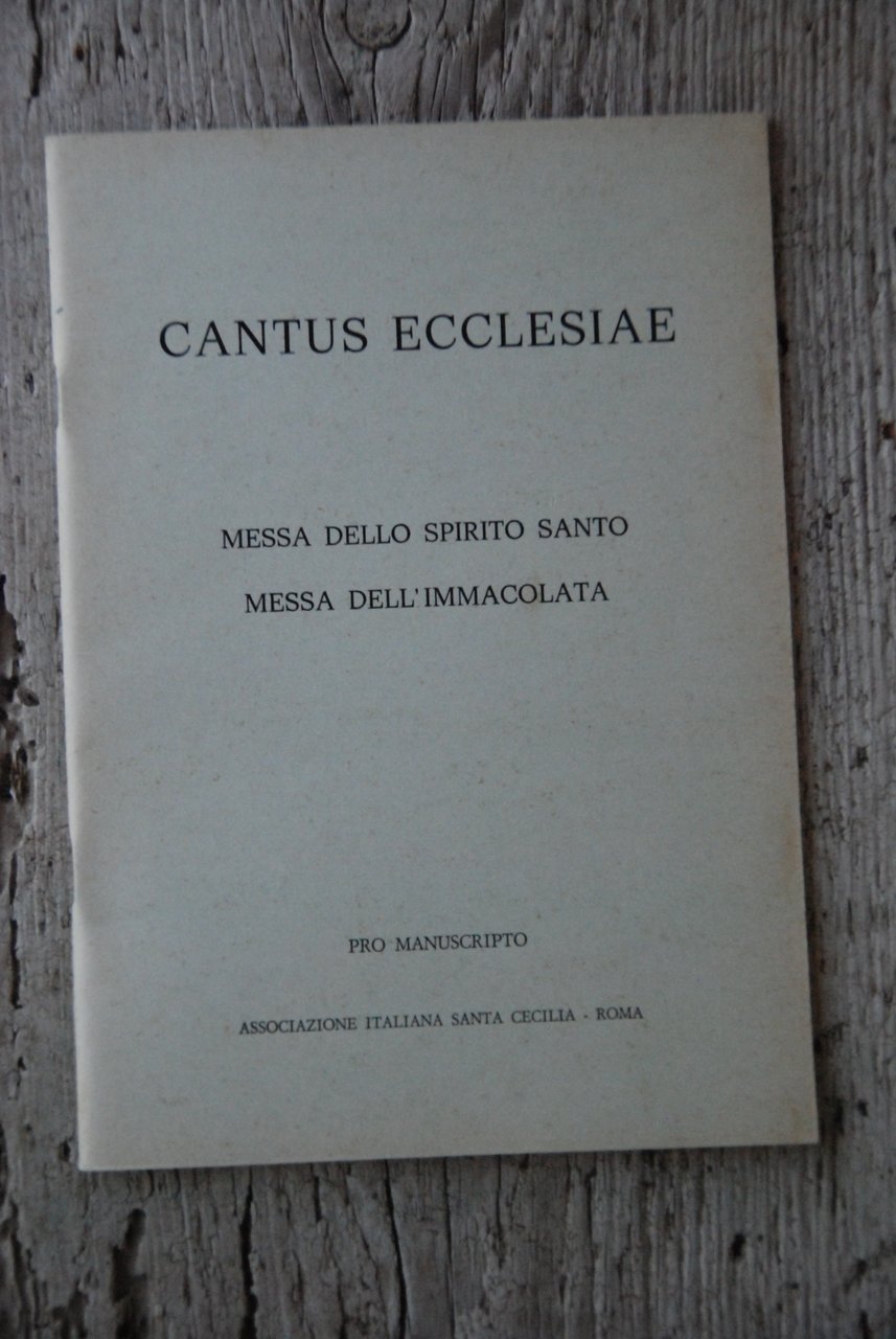 messa dello spirito santo messa dell'immacolata