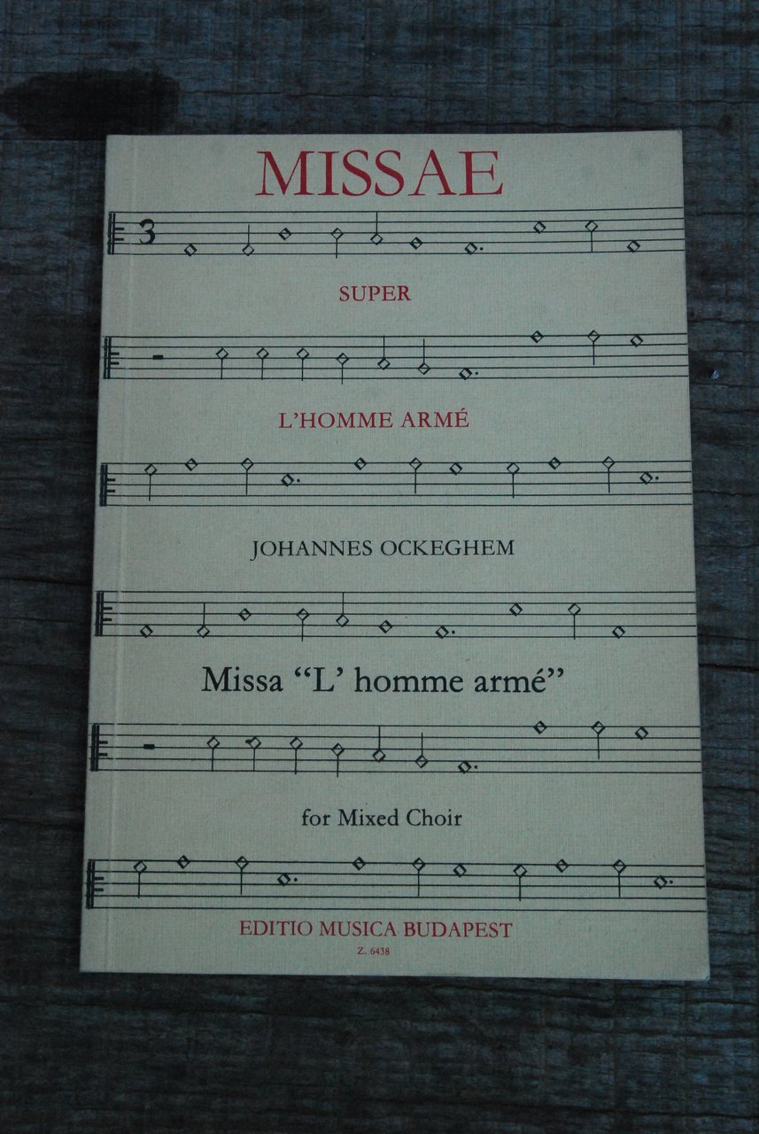 missa missae super l'homme arme for mixed choir NUOVISSIMO