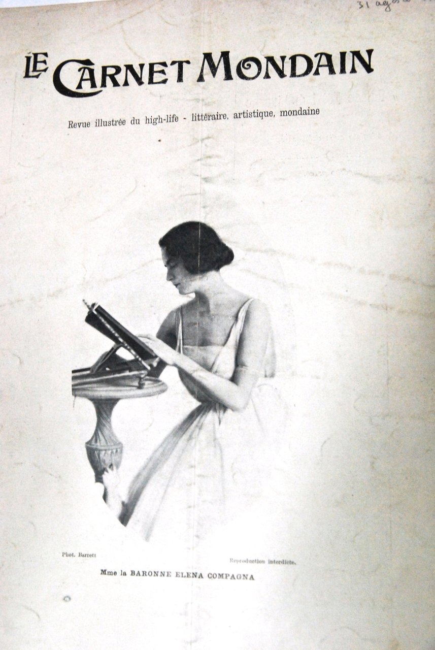 mme la baronne elena compagna 495 agosto 1922 | Immagine principale