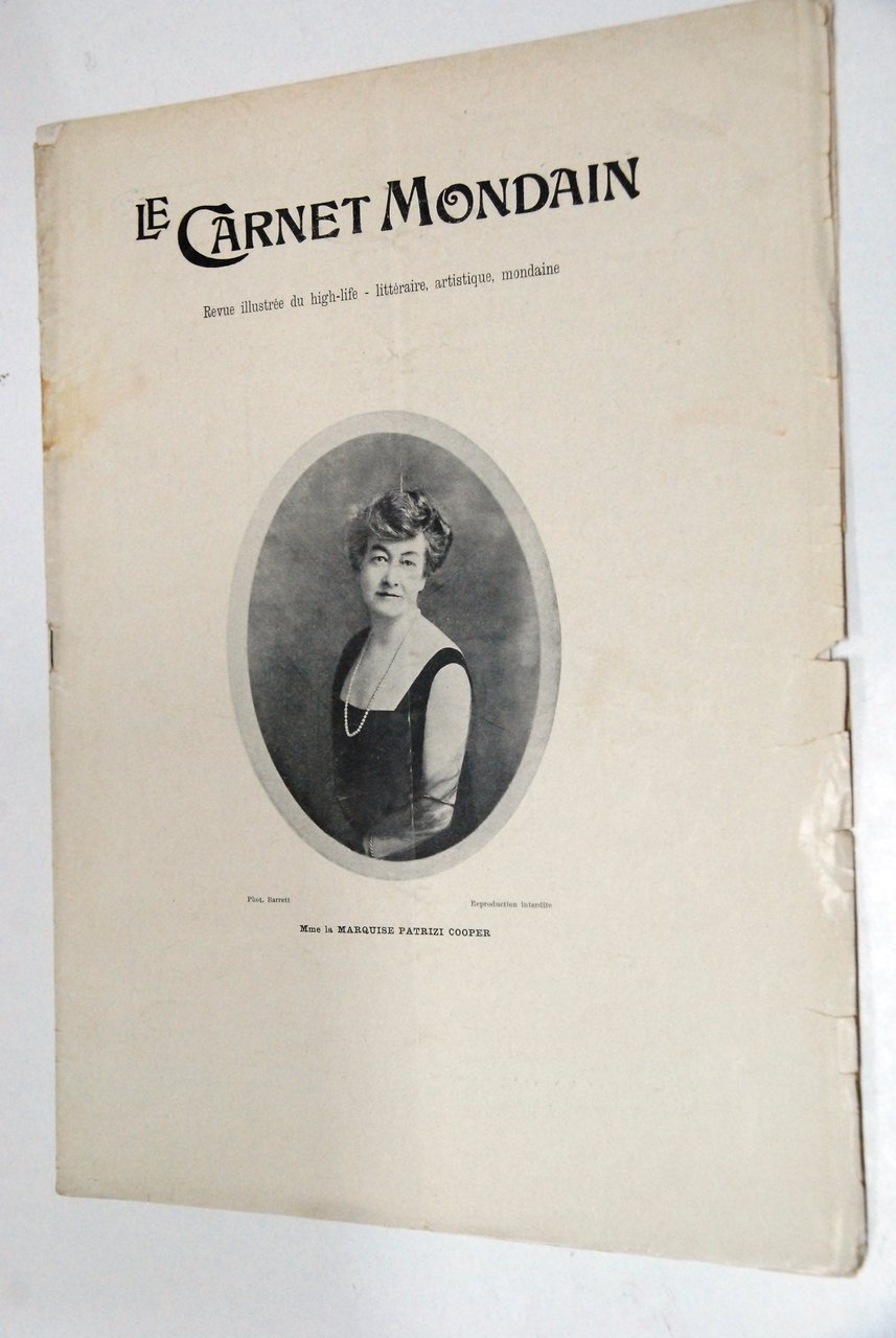 mme la marquise patrizi cooper 500 nov 1922