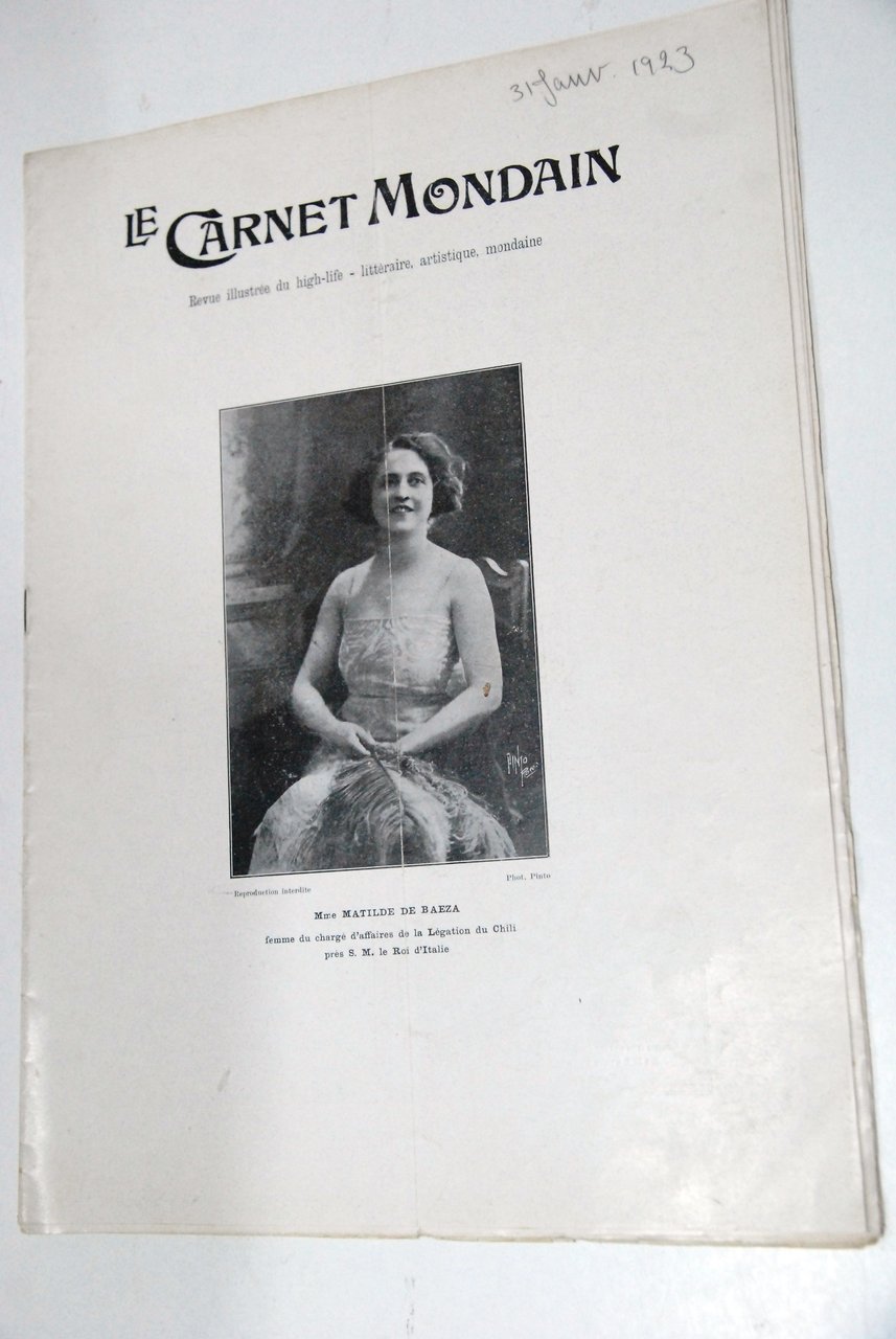 mme matilde de baeza femme du charge d'affaires de la …