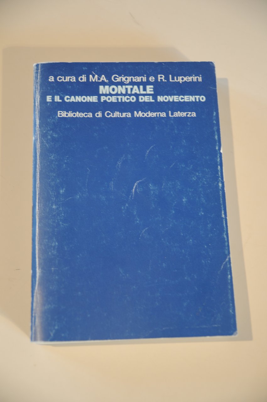 MONTALE e il canone poetico del novecento 900