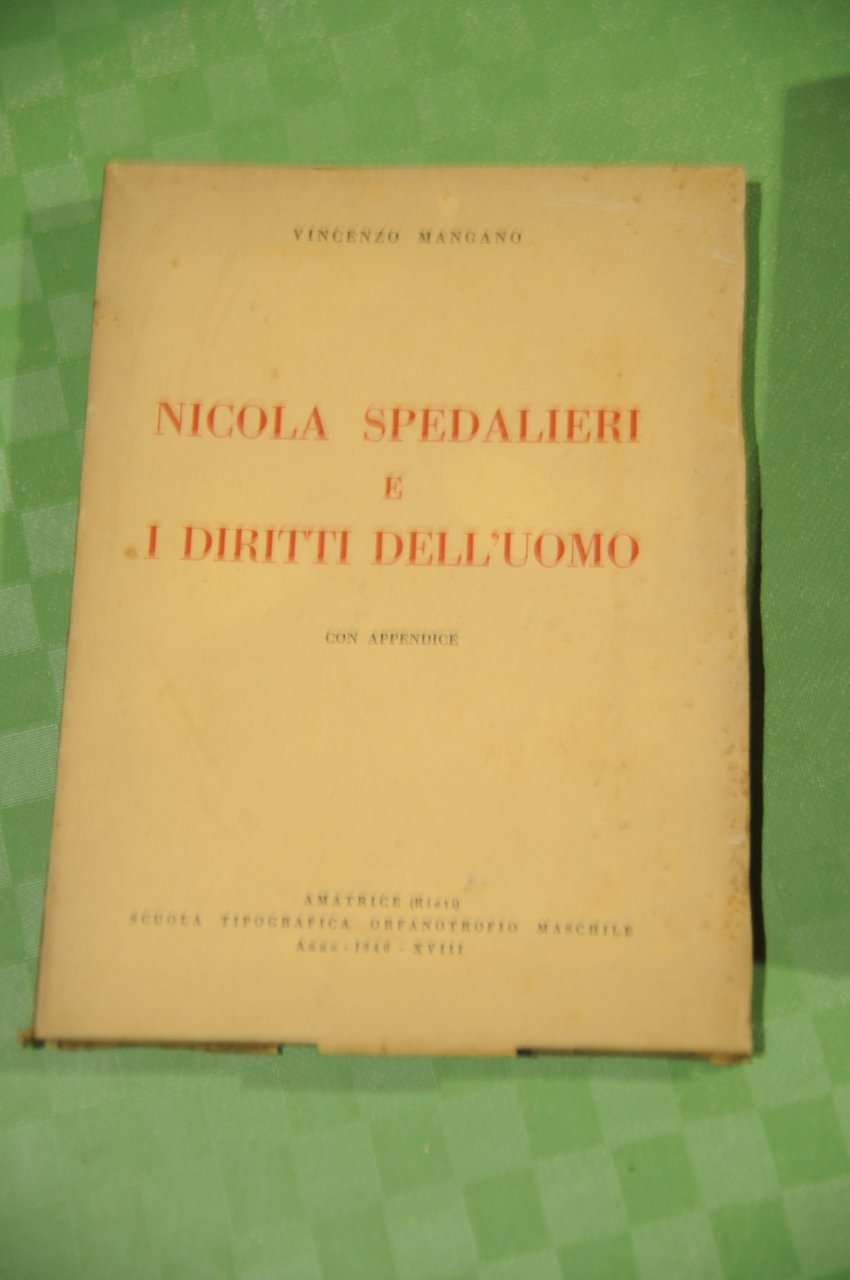 nicola spedalieri e i diritti dell'uomo