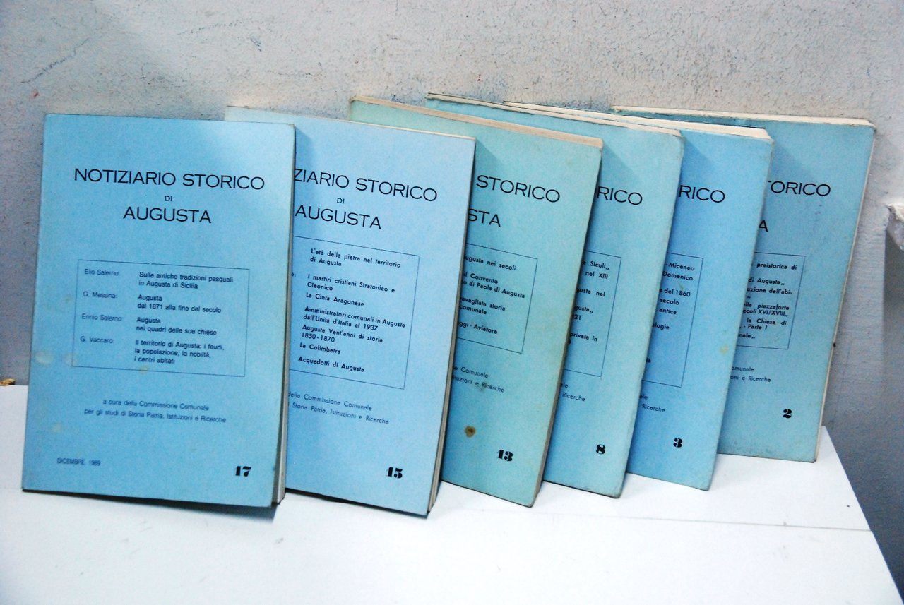 notiziario storico di augusta anni 2,3,8,13,15,17