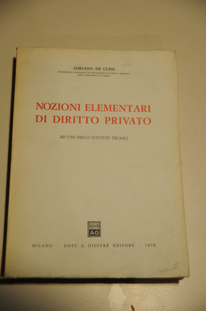 nozioni elementari di diritto privato NUOVO