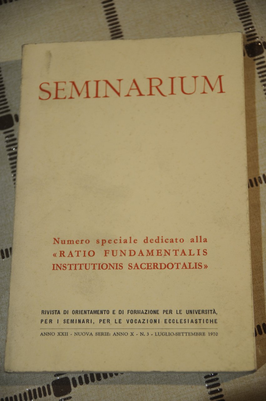 numero speciale dedicato alla ratio fundamentalis institutionis sacerdotalis NUOVO | Immagine principale