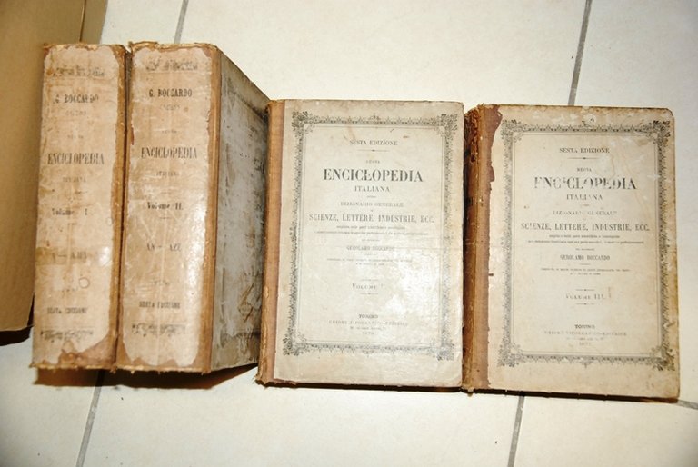 Nuova Enciclopedia Italiana ovvero dizionario generale di scienze lettere industrie vol. 1, 2, 3 5