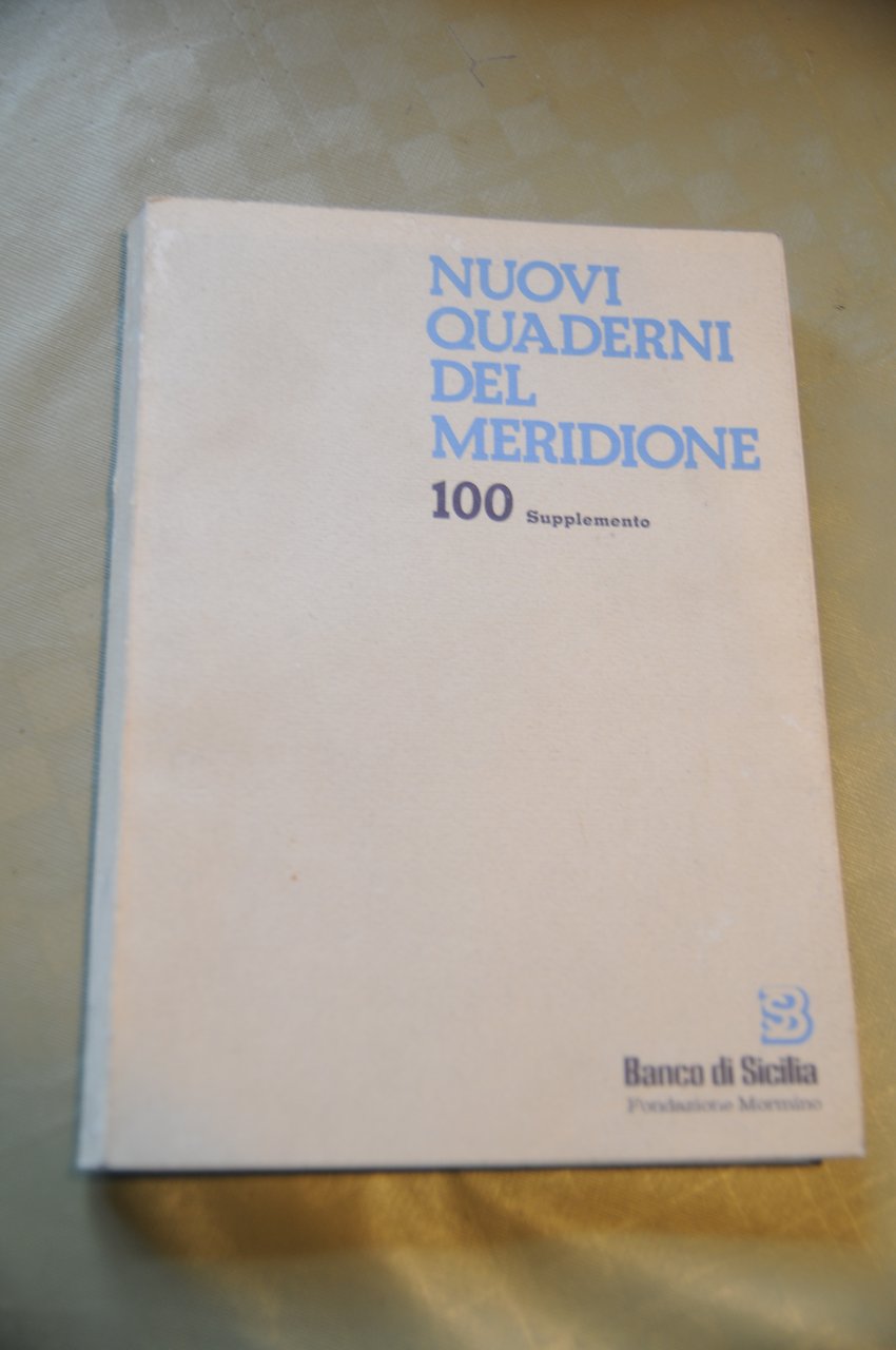 nuovi quaderni del meridione 100 supplemento NUOVISSIMO