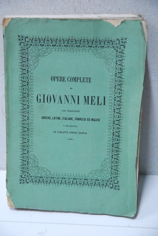 opere complete con traduzioni greche latine italiane francesi inglesi - di marzo editore palermo