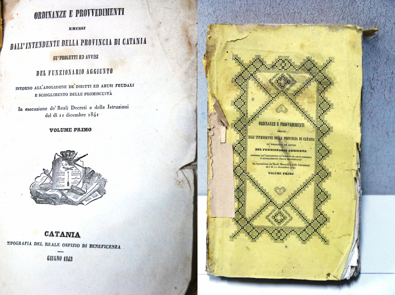 ordinanze e provvedimenti emessi dall'intendente della provincia di catania su …