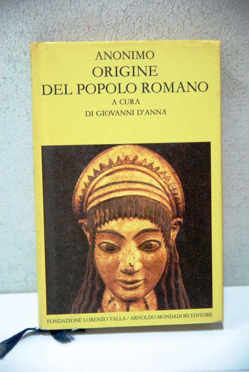 Origini del popolo romano a cura di giovanni d'anna