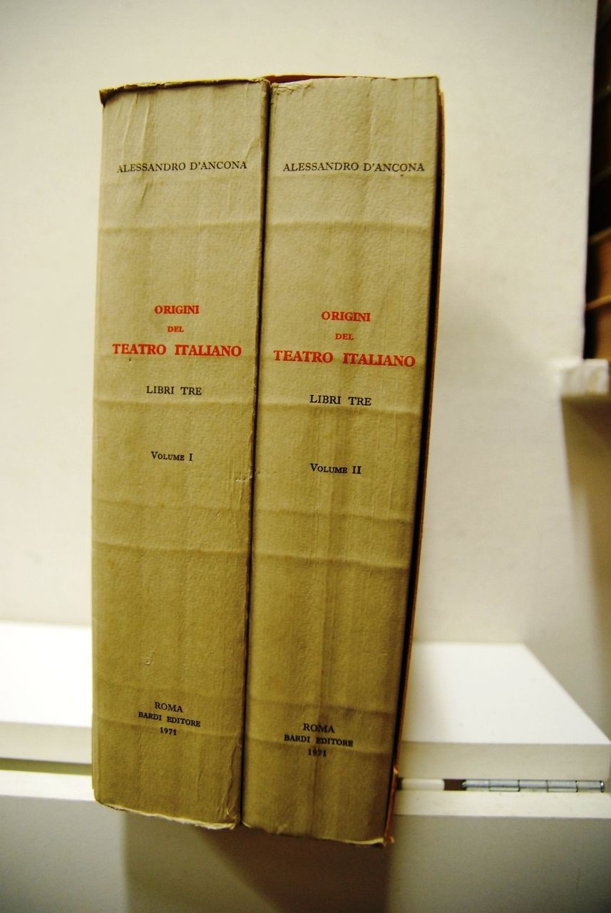 Origini del Teatro Italiano Libri 3, volumi I e II