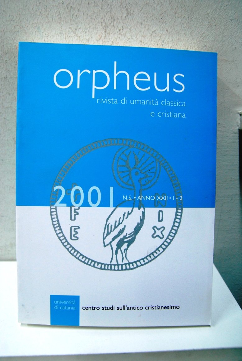 Orpheus, Rivista di umanità classica e cristiana, Anno XXII num. … | Immagine principale