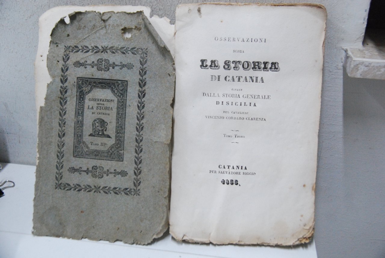 osservazioni sopra la storia di catania cavate dalla storia generale … | Immagine principale