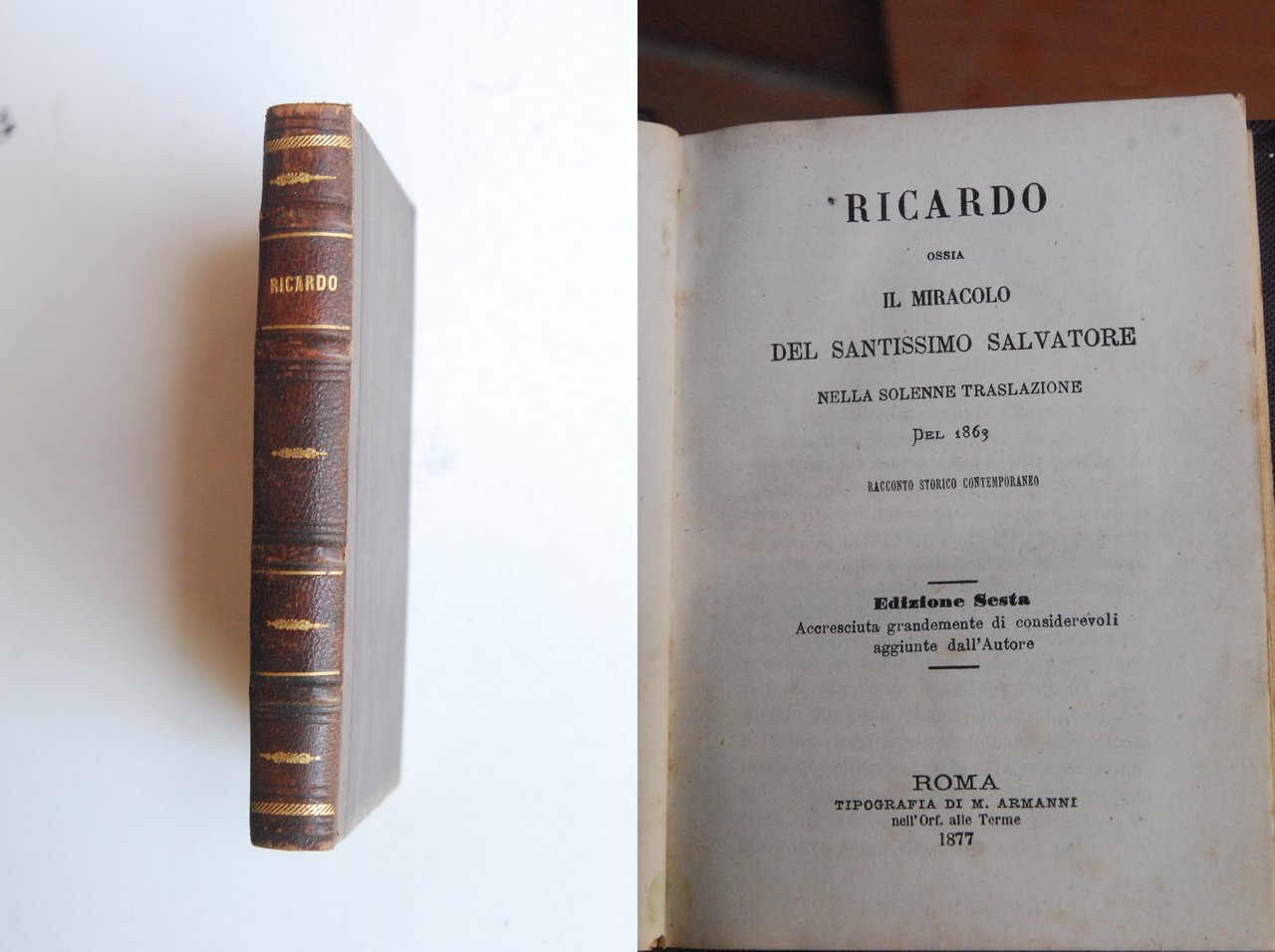 ossia il miracolo del santissimo salvatore nella traslazione del 1863