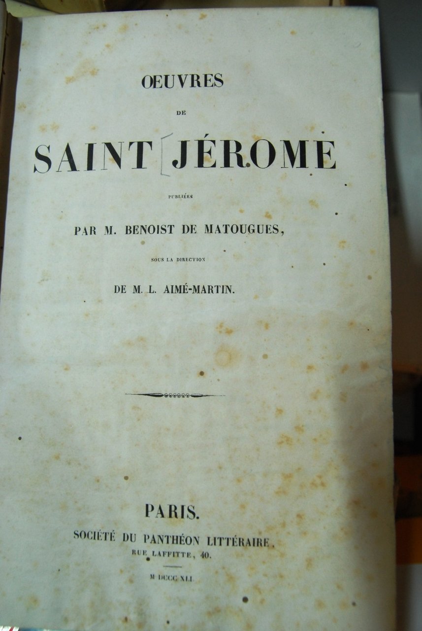 Ouvres de Saint Jerome