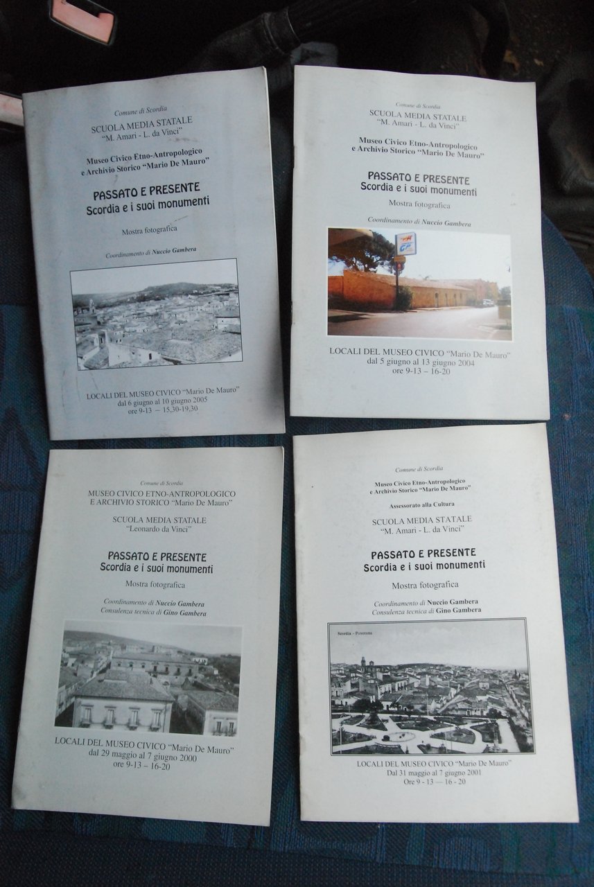 passato e presente scordia e i suoi monumenti 4 voll.