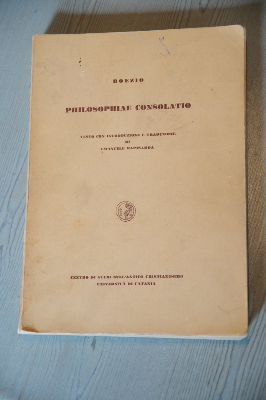 philosophiae consolatio (sottolineature a matita)