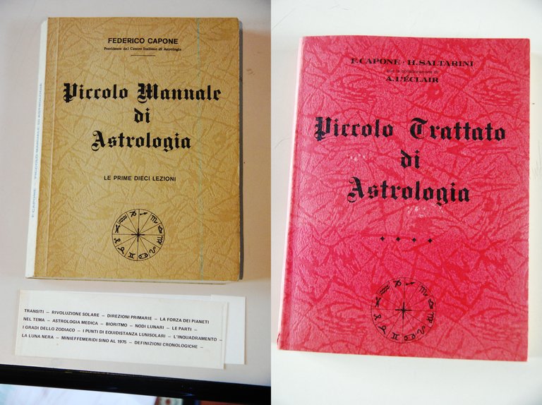 piccolo manuale di astrologia e piccolo trattato di astrologia NUOVI entrambi prime ediz, 1000 copie