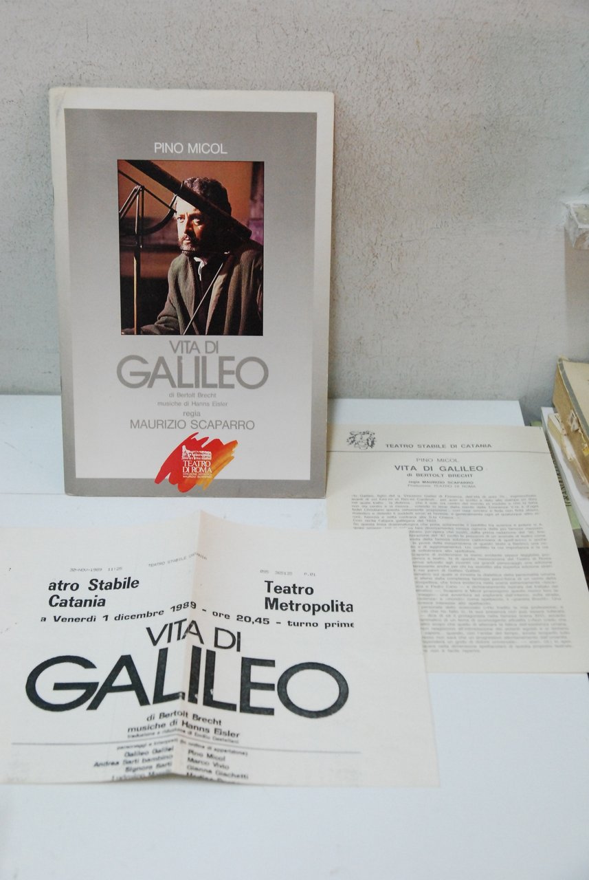 pino micol maurizio scaparro vita di galileo bertolt brecht brochure …
