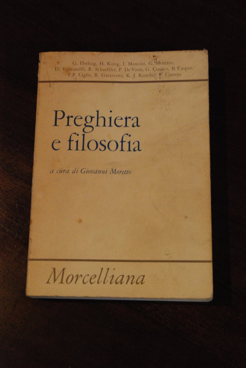 PREGHIERA E FILOSOFIA (sottolineature a matita)