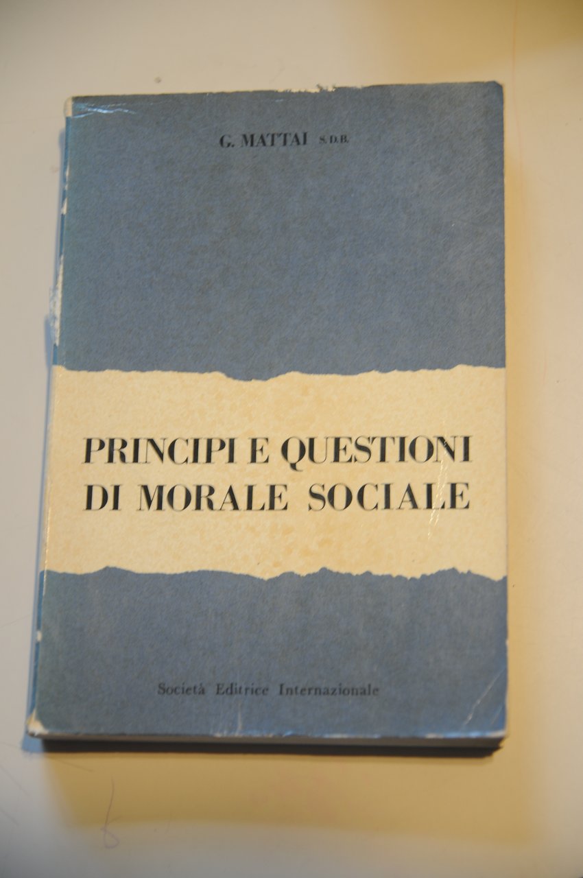 principi e questioni di morale sociale | Immagine principale