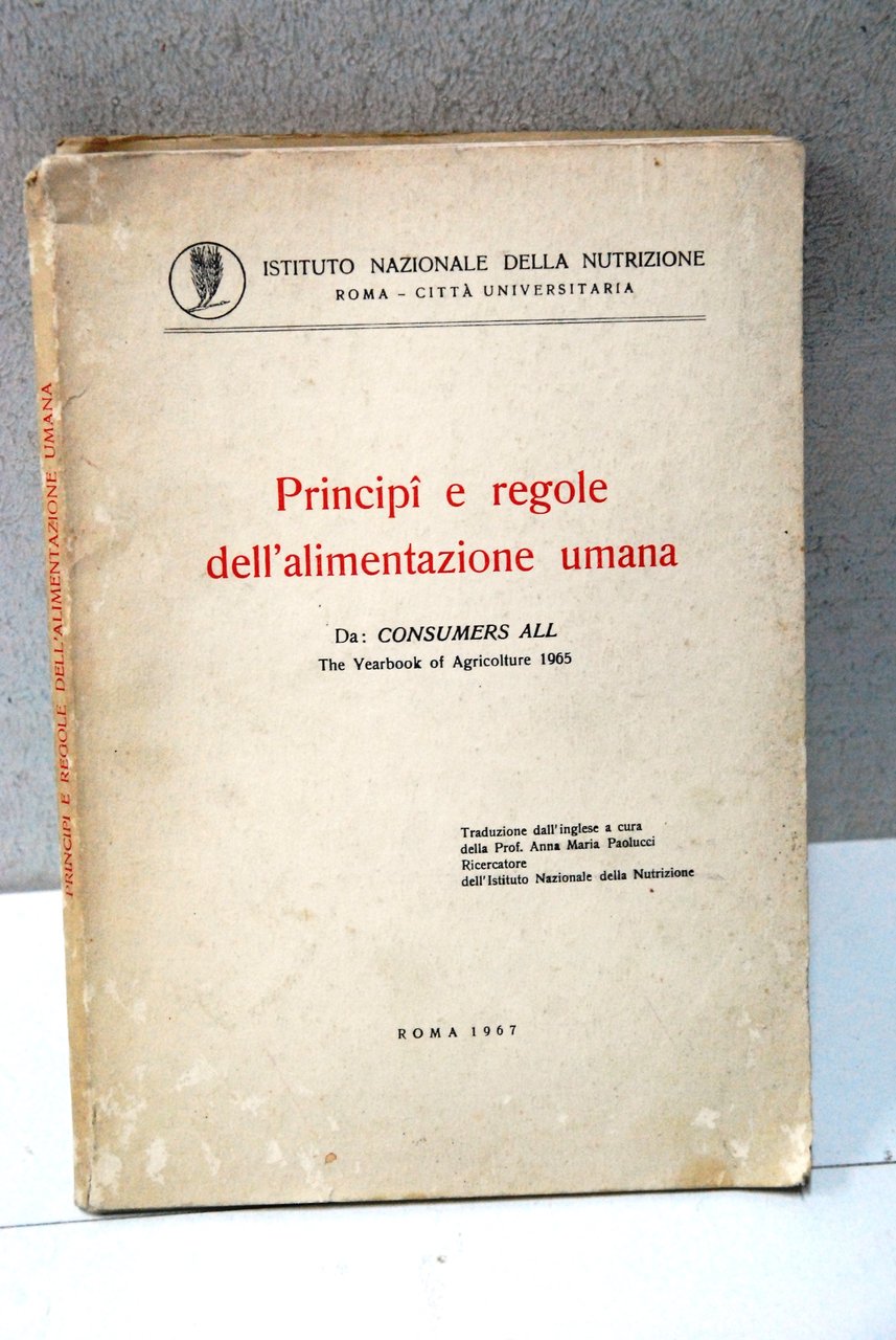 principi e regole dell'alimentazione umana