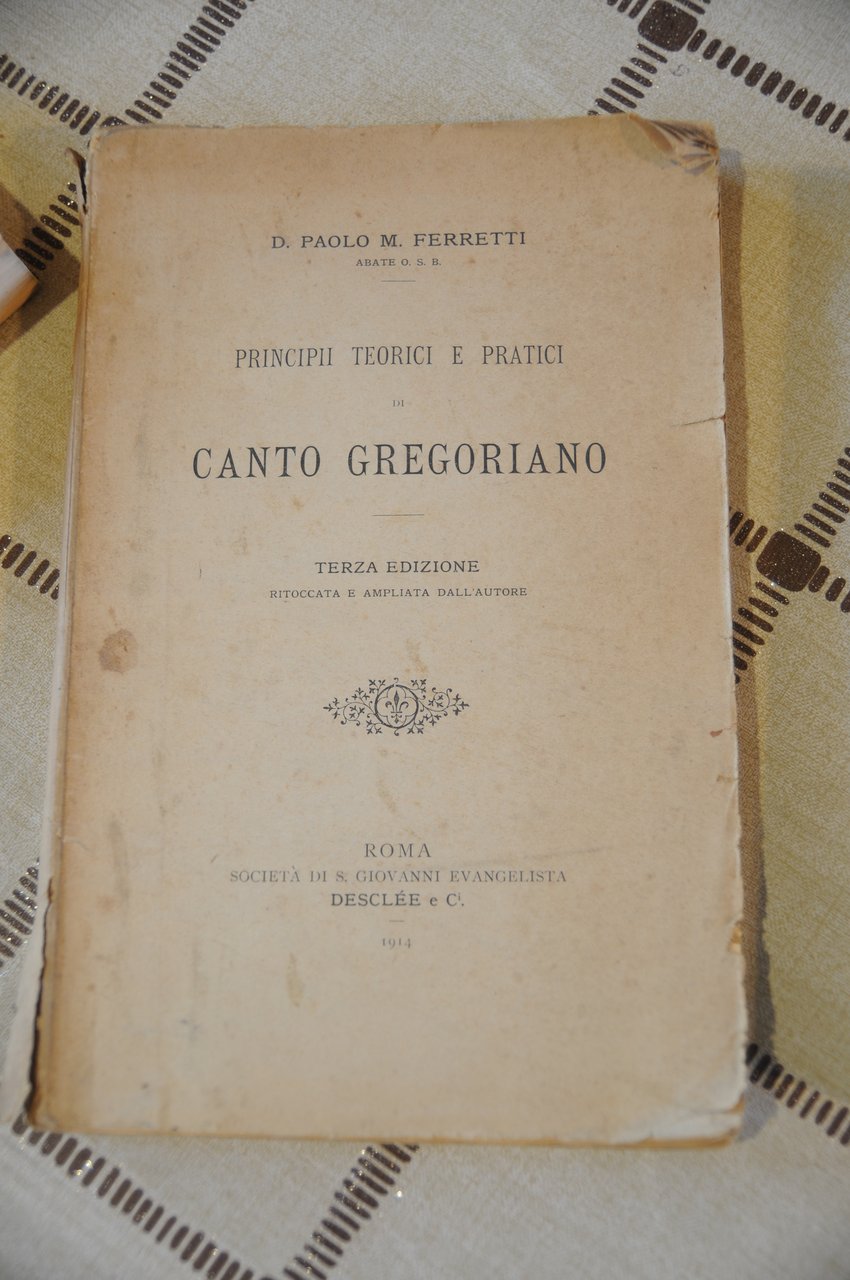 principi teorici e pratici di canto gregoriano 3a ed. | Immagine principale