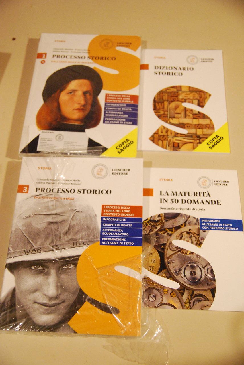processo storico vol. 1 e 3 con dizionari (NUOVI col …