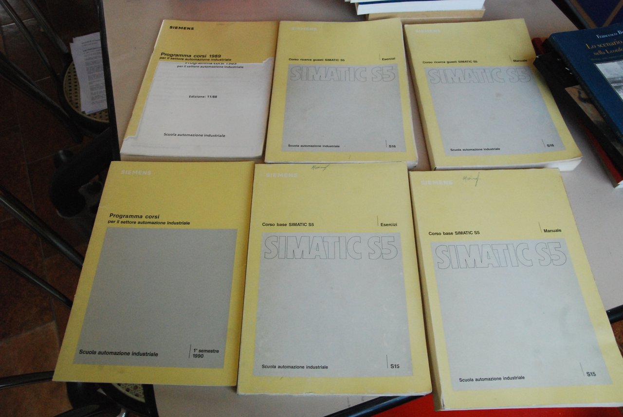 programmi manuali corsi esercizi simatic s5 siemens 6 voll.