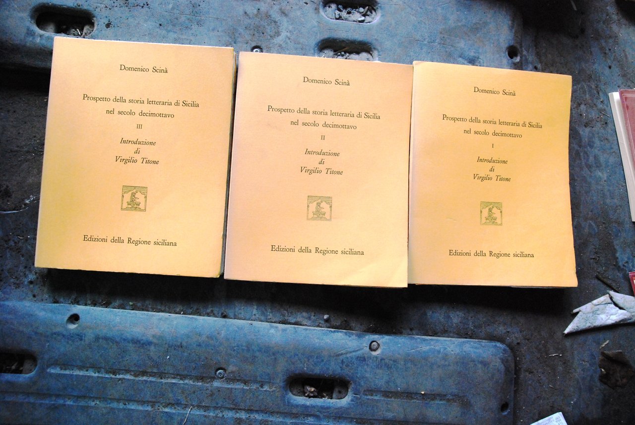 prospetto della storia letteraria di sicilia nel secolo decimottavo NUOVI