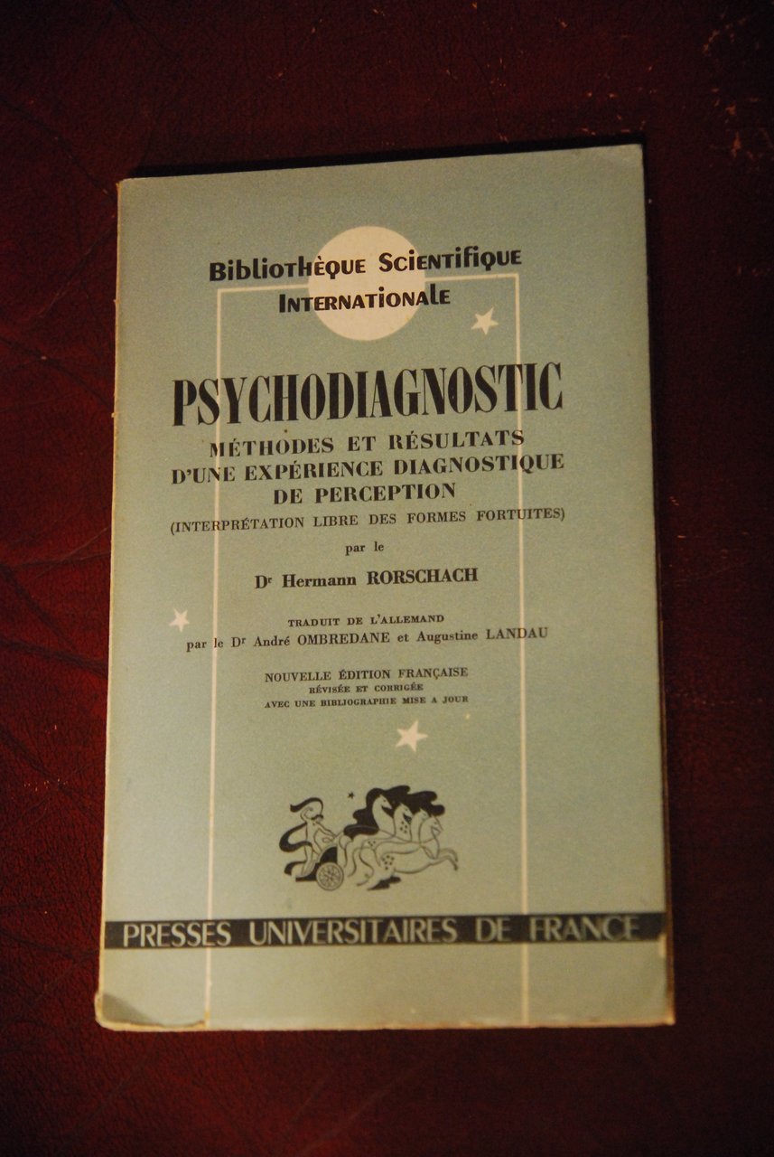 psychodiagnostic methodes et resultats d'une experience diagnostique de perception