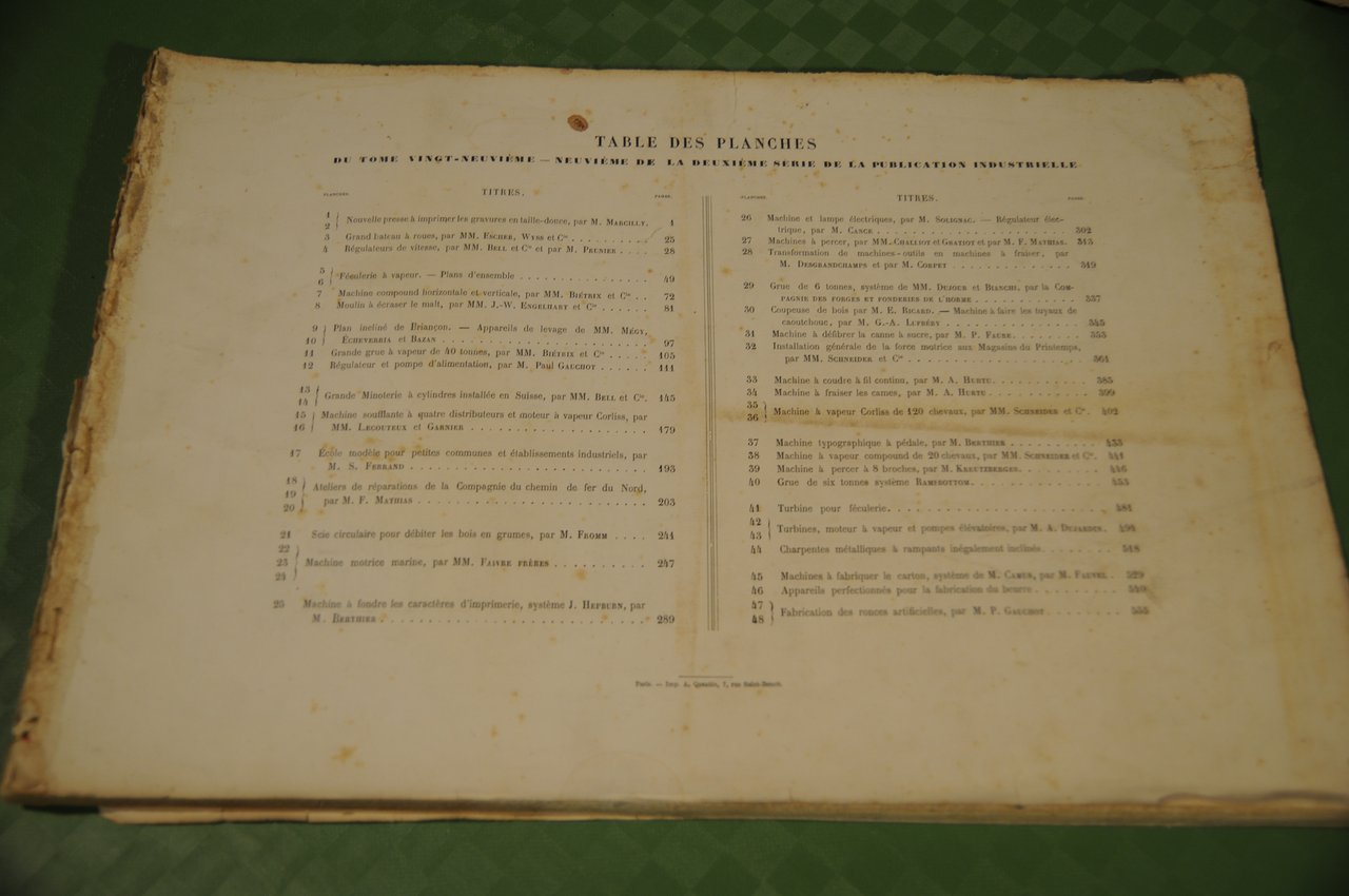 publication industrielle vol. 29 2 serie vol. 9, 48 plantes