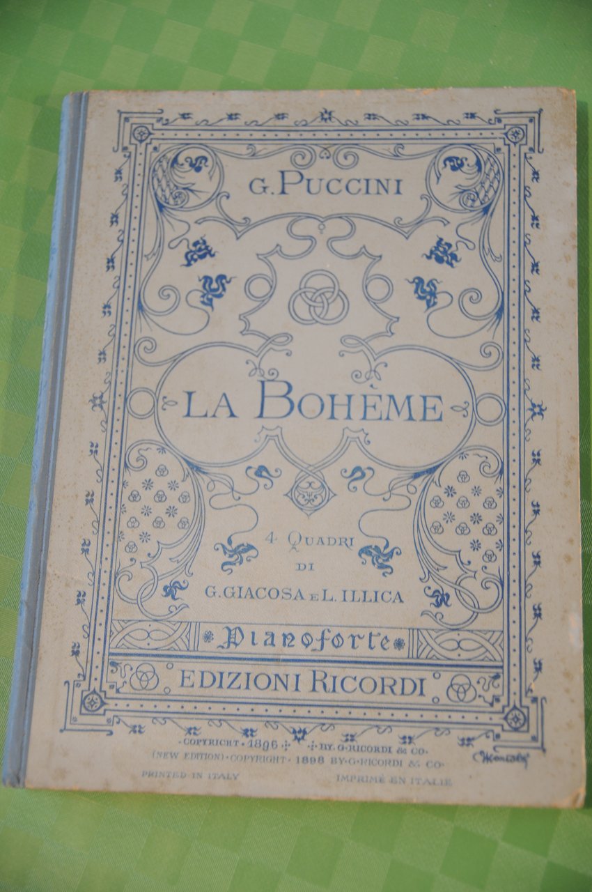 puccini la boheme pianoforte