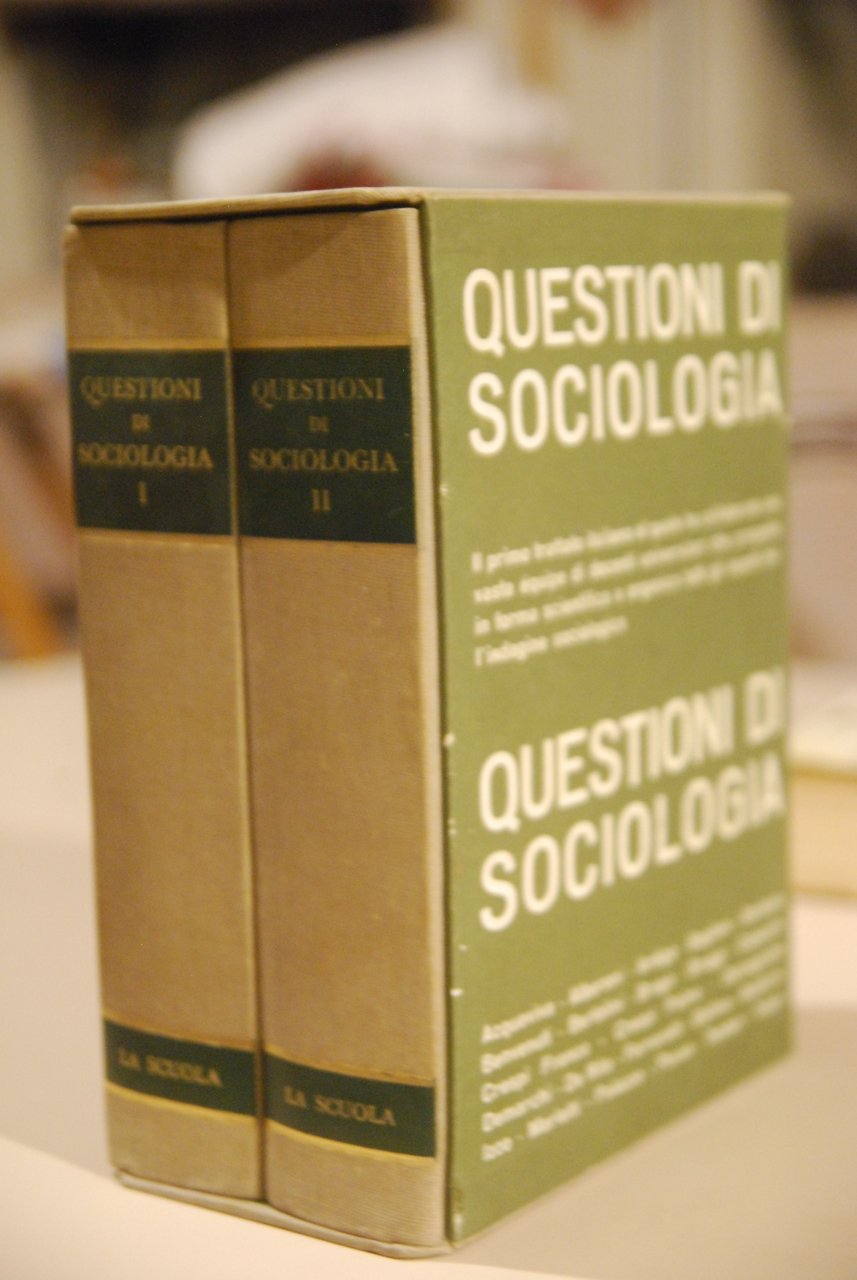 questioni di sociologia NUOVO con cofanetto